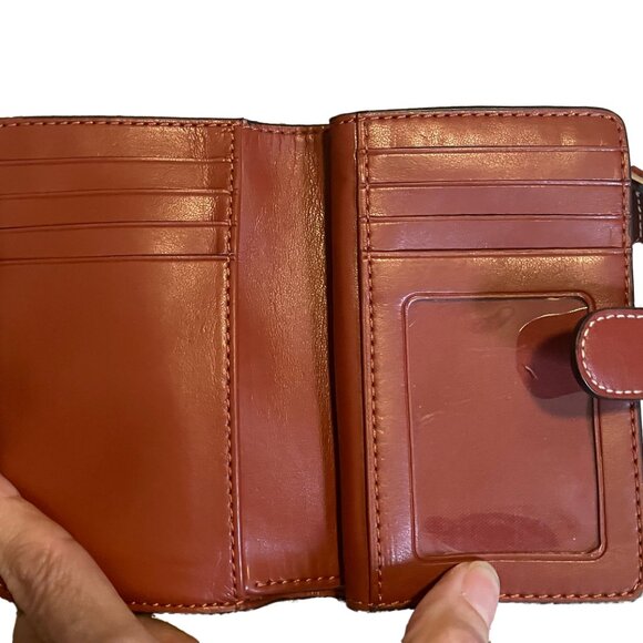 EUC Coach Medium Corner Zip Wallet in Signature Canvas - Picture 8 of 11